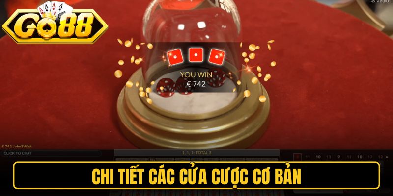 Sicbo Go88 - Kinh Nghiệm Bắt Cầu Xí Ngầu Luôn Thắng 2 Chi tiết các cửa cược cơ bản
