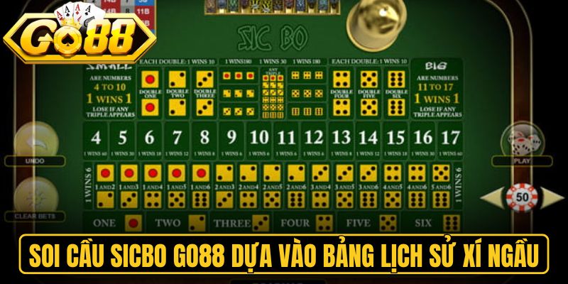 Sicbo Go88 - Kinh Nghiệm Bắt Cầu Xí Ngầu Luôn Thắng 3 Soi cầu Sicbo Go88 dựa vào bảng lịch sử xí ngầu